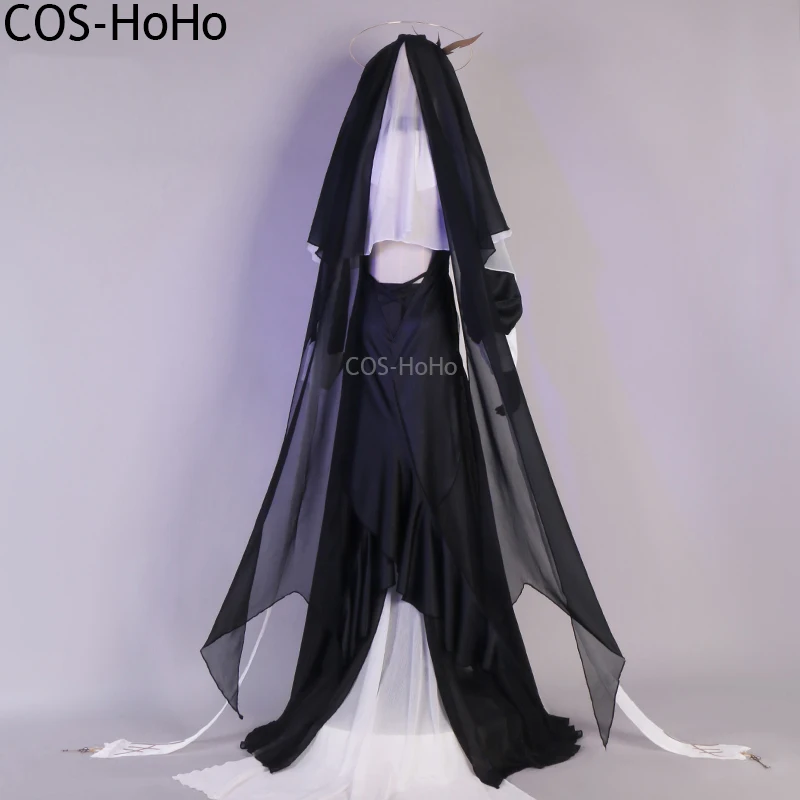 COS-HoHo Arknights Whisperain Nun Game Suit Elegant Dress Uniform Cosplay Costume Halloween Party Role Play Outfit Women