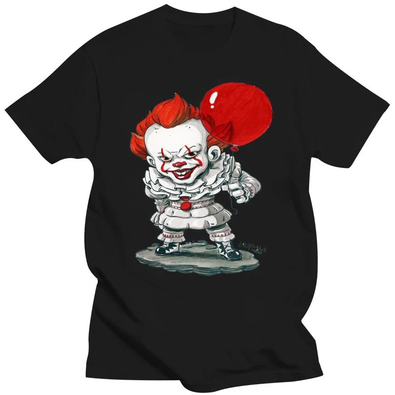 Clown PennywiseFashion Printedspring t-shirtTops shirtShort Sleeve T-ShirtO-Neckmen's cotton T-shirt