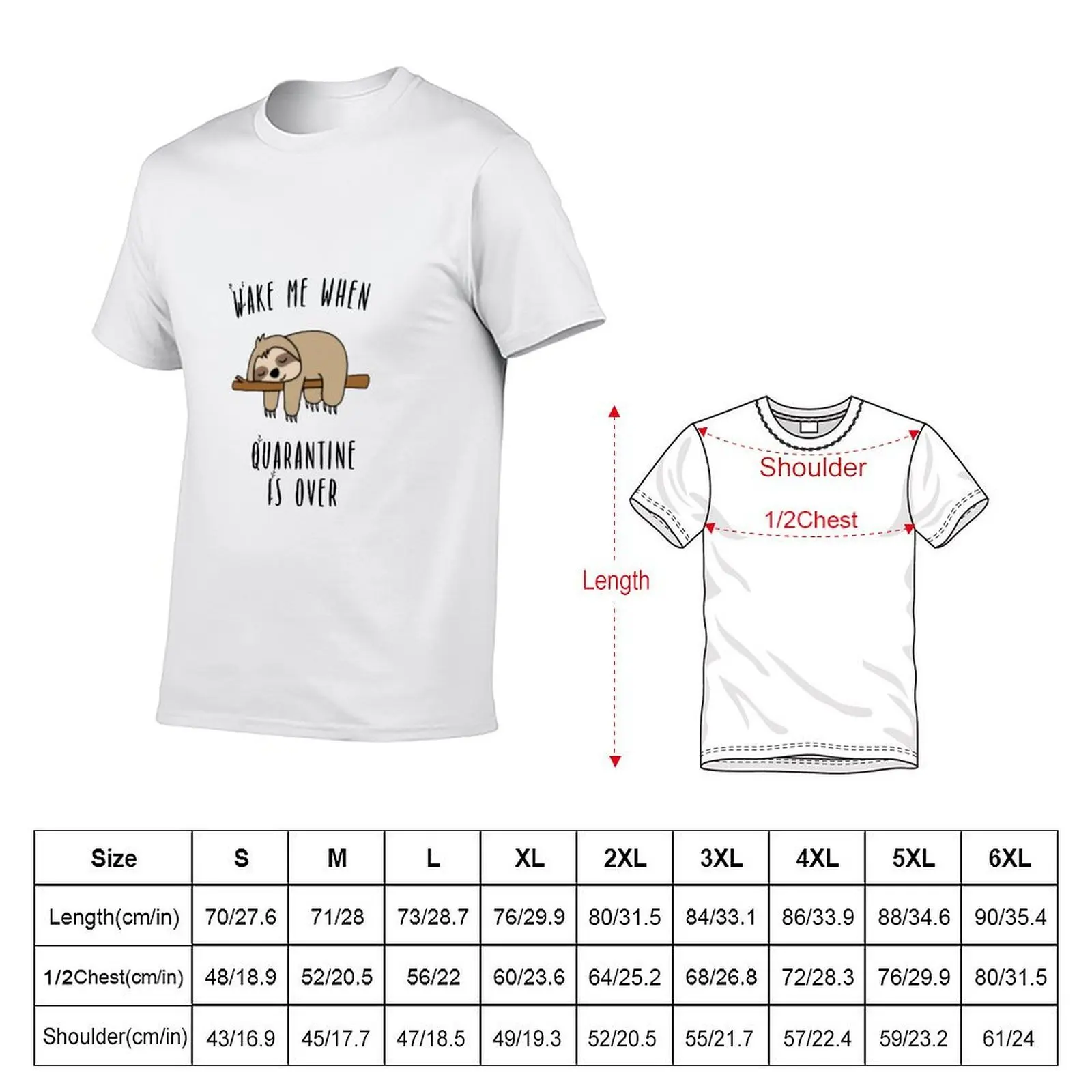 Wake Me When Quarantine Is Over T-Shirt baggy shirts oversized graphic tee mens clothing