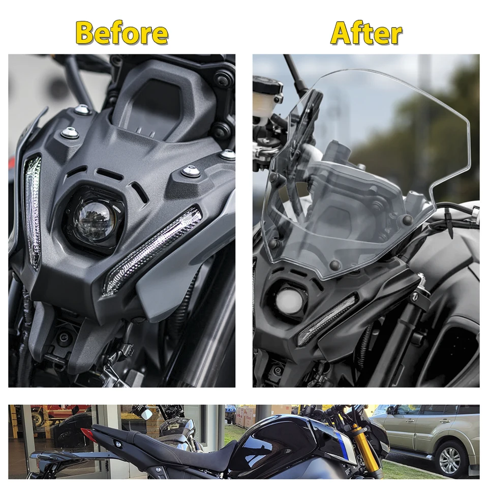 Yamaha MT-09 Windshield 2021-2023 Clear Smoke PC