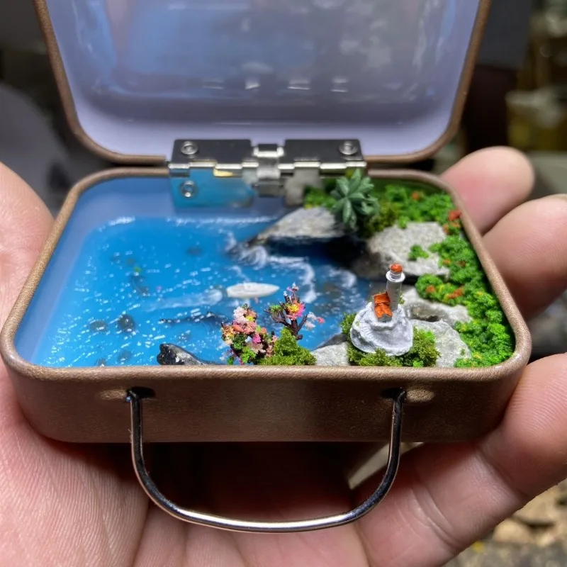 

Hot Sale Handmade Resin Miniature Diorama Landscape Finished Product Creative Desk Ornament Home Decor Craft Gift for Hobbyists