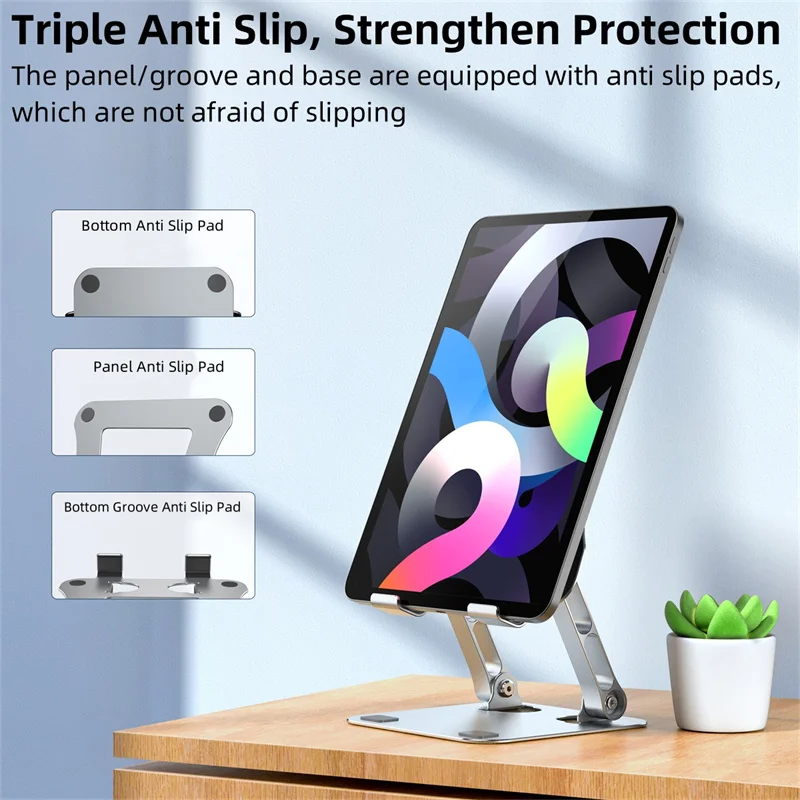 Phone Tablet Stand Adjustable Foldable Aluminum Alloy Support Desk Bracket Lazy Stand For 4.7-12 Inch Ipad Huawei Tablet Holder