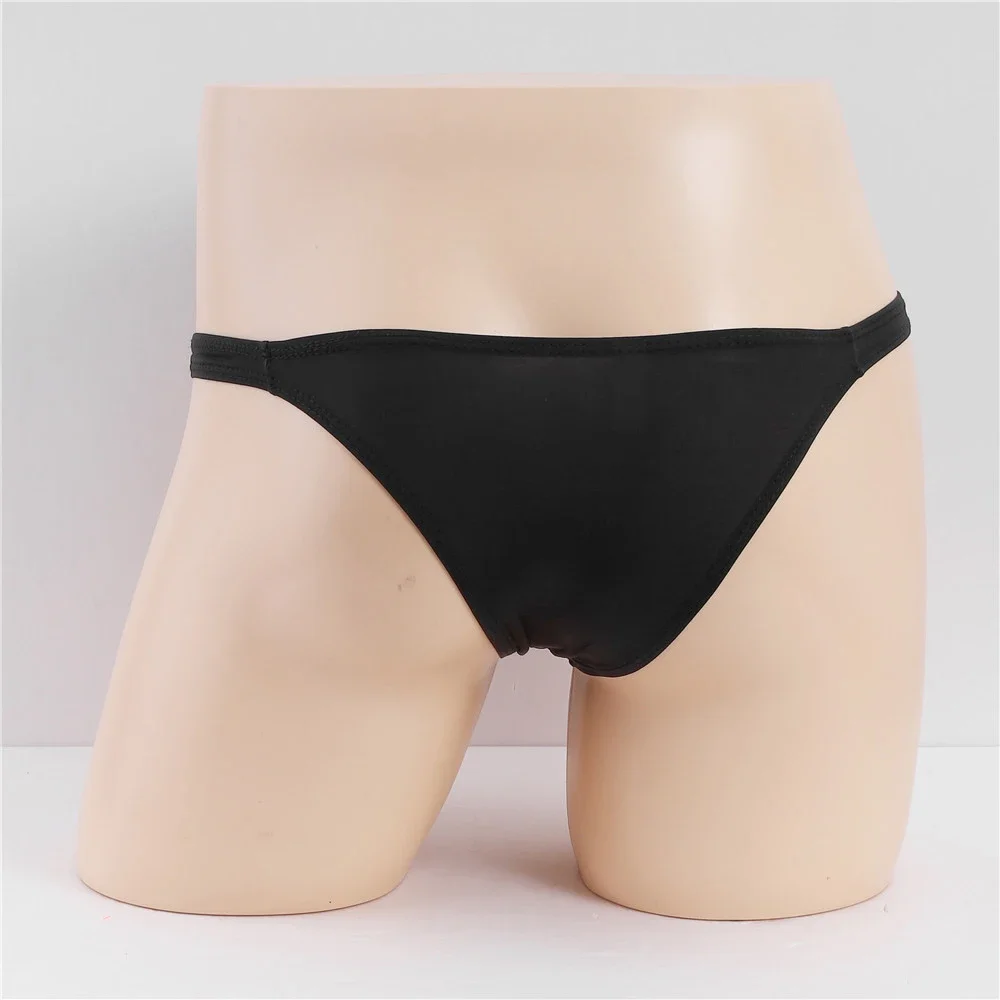 

Men's Thin Underpants U Convex For Man Bikini Slip Homme Ice Silk Tight Silky Comfortable Soft Briefs Sexy Underwear String