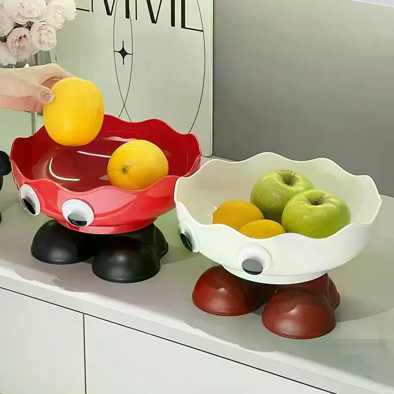 High-Aesthetic Footed Fruit Bowl For Home - Drainable, Stylish Plate For Fruit Candy Snacks & Nuts, Perfect For Living Room