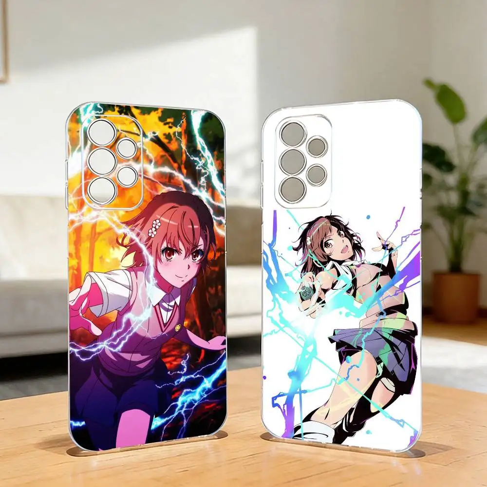 M-Mikoto Stylish M-Misaka Phone Case Transparent Silicone Soft For Samsung S25,S24,S21,S22,S23,S30,Ultra,S20,Plus,Fe,Lite