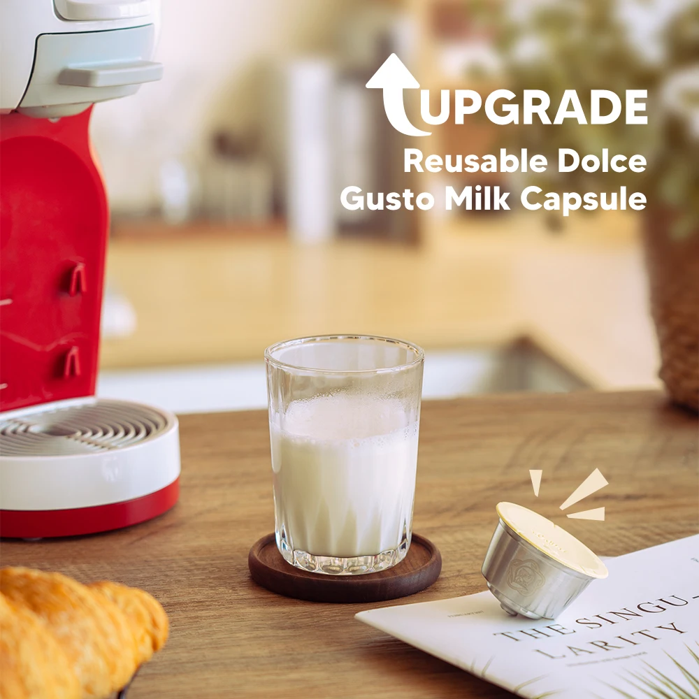 icafilas Reusable Coffee Capsule for Nescafe Dolce Gusto Milk Capsule Filters Refillable Dolce Gusto Pod DIY Coffee Tool
