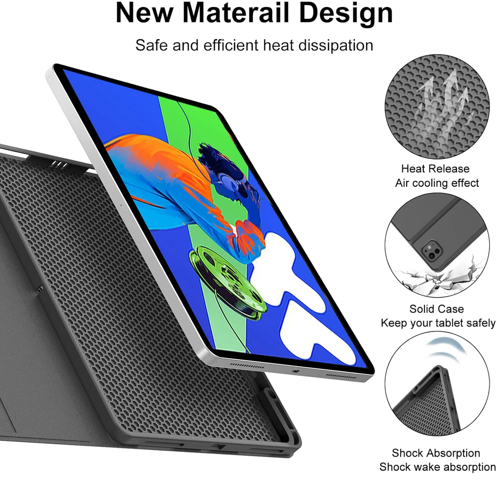 حافظة لجهاز Lenovo Xiaoxin Pad Pro مقاس 12.7 بوصة 2025، لوحة مفاتيح قابلة للفصل لجهاز Lenovo ldea Tab Pro 12.7 بوصة مع فتحة قلم TB373FU TB375FC #4