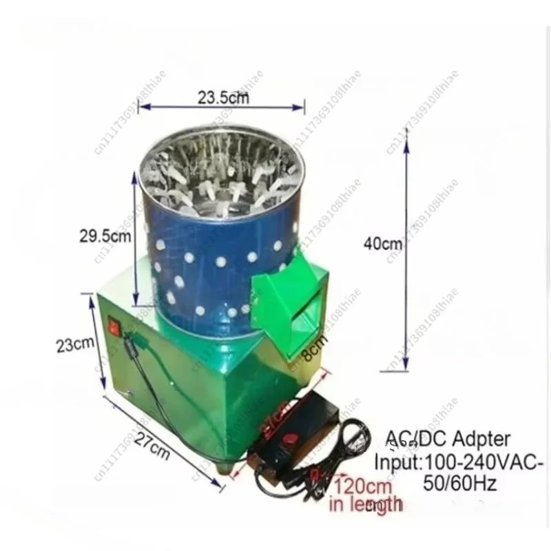 Model 25 Stainless Steel Fully Automatic Poultry and Bird Plucking Machine, US Standard 110V / European Standard 220V