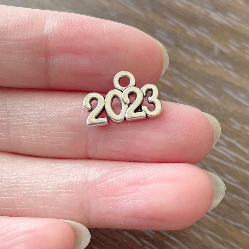 20PCS DIY Jewelry Year 2017 2018 2019 2024 2025 2020 Pendant Charm for Bracelet Pendant Necklaces Earrings Zipper Pulls bookmark