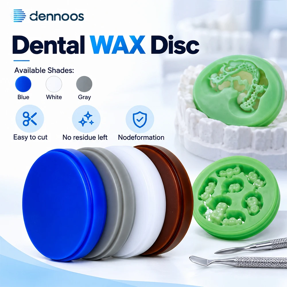 Wax Block Disc Dental Lab Milling 98mm Open System Blue White Gray Easy Cutting No Residue No Deformation Wax Disc for CAD CAM