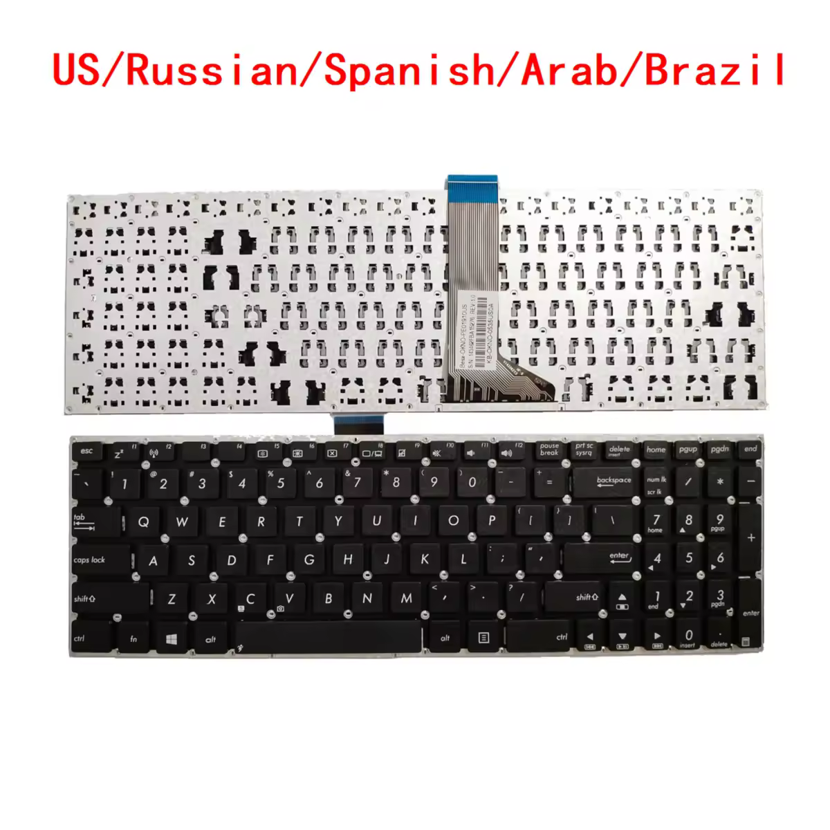 Новая клавиатура для Asus X555 X555l X555la X555ld X555ln X555lp X555lp X555lb X555lf X555li X555u Tp550 (русский, испанский, арабский, бразильский)