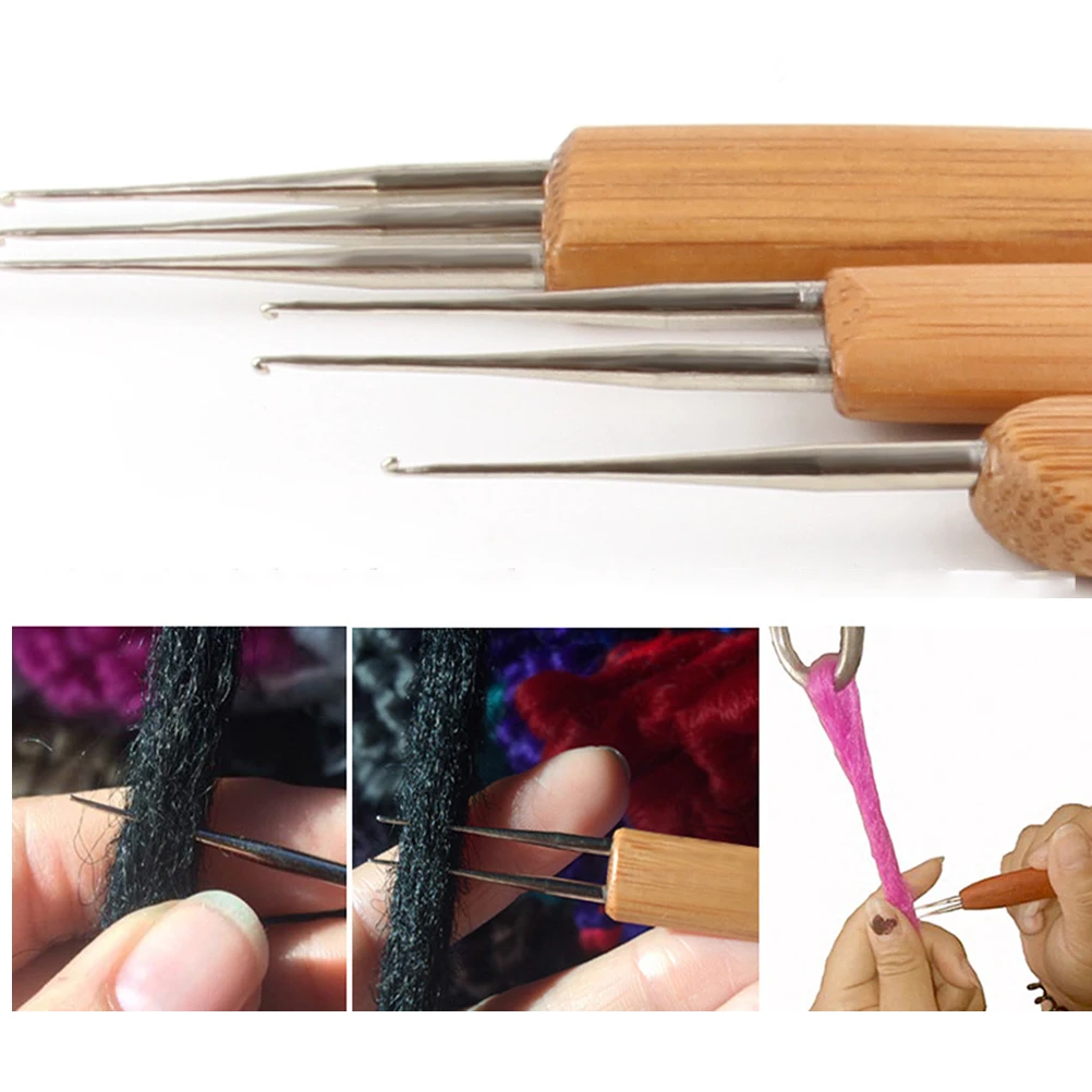 

3pcs Bamboo Knitting Needles Carbonized Smooth Single Pointed Lightweight Metric Sizes Marked Crochet Tools Handicraft Sewing