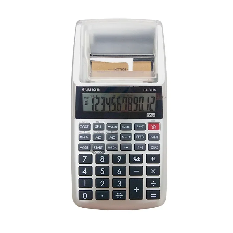 2025 P1-DHVG Calcul d'impression portable Calculatrice d'impression de roue d'encre numérique à 12 chiffres