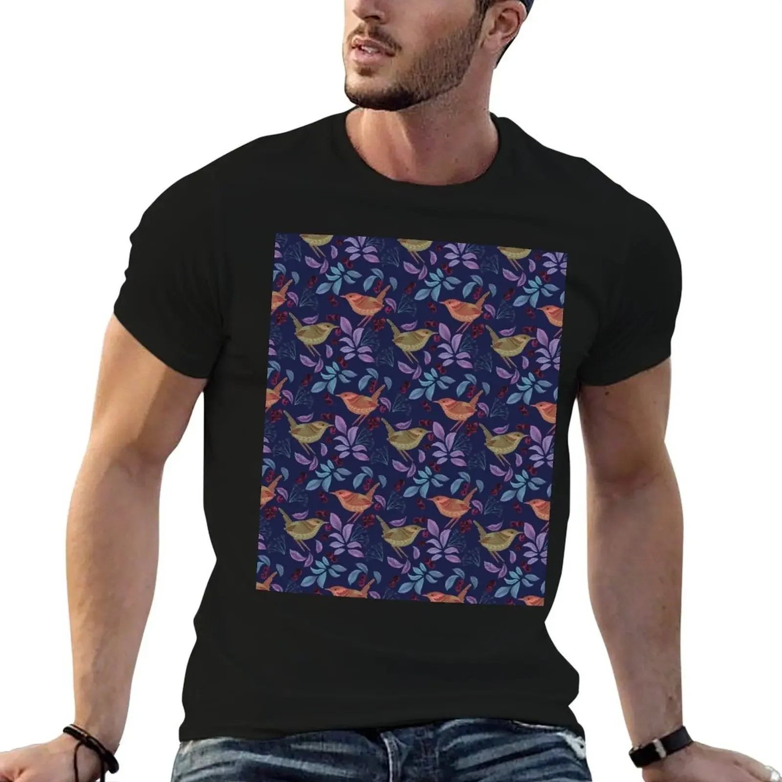 Dark Velvet Wrens T-Shirt cheap stuff oversizeds essential t shirt oversized graphic tee mens vintage t shirts