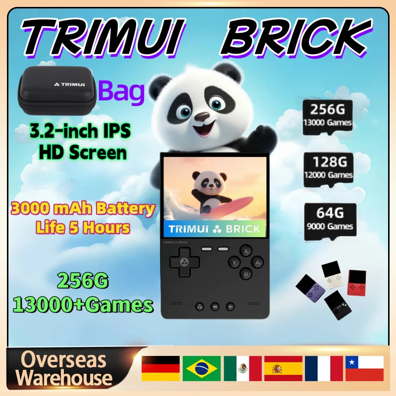 TRIMUI BRICK Retro Handheld Game Console Portable Video Player Linux System Open Source 3.2 Inch Palm Phone Games Boy Gifts New