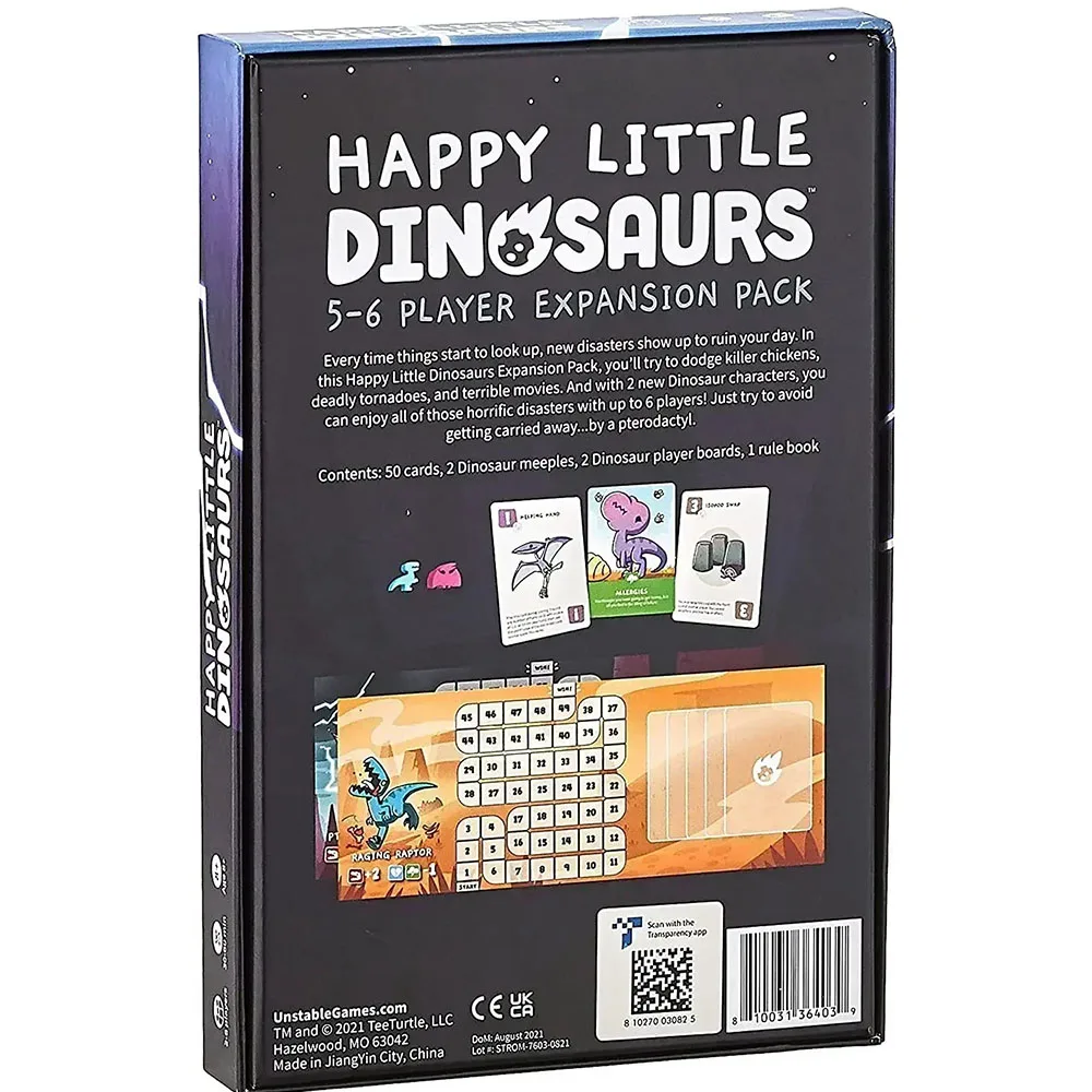 Happy Little Dinosaurs English Unicorn Chess and Card Strategy Hazards Board Game Cards
