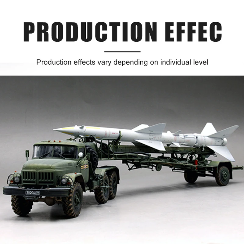 Trumpeter plastic assembly scale model kit TP01033 Russian ZiL-131V towed PR-11 SA-2 Guideline 1/35