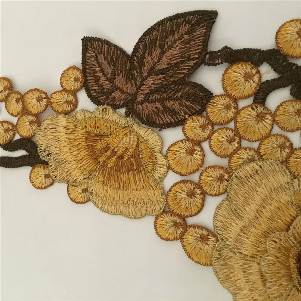 Chest lace applique fabric embroidery fake collar sewing DIY clothing craft supplies material accessories 1 piece for sale