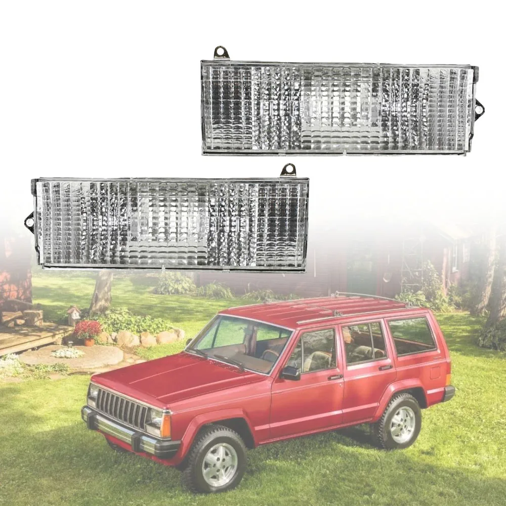 For Jeep Cherokee Base 1984 1985 1986 1987 1988 1989 1990 1991-1993 Bumper Fog Light Signal Front Parking Light 56000098 No Bulb