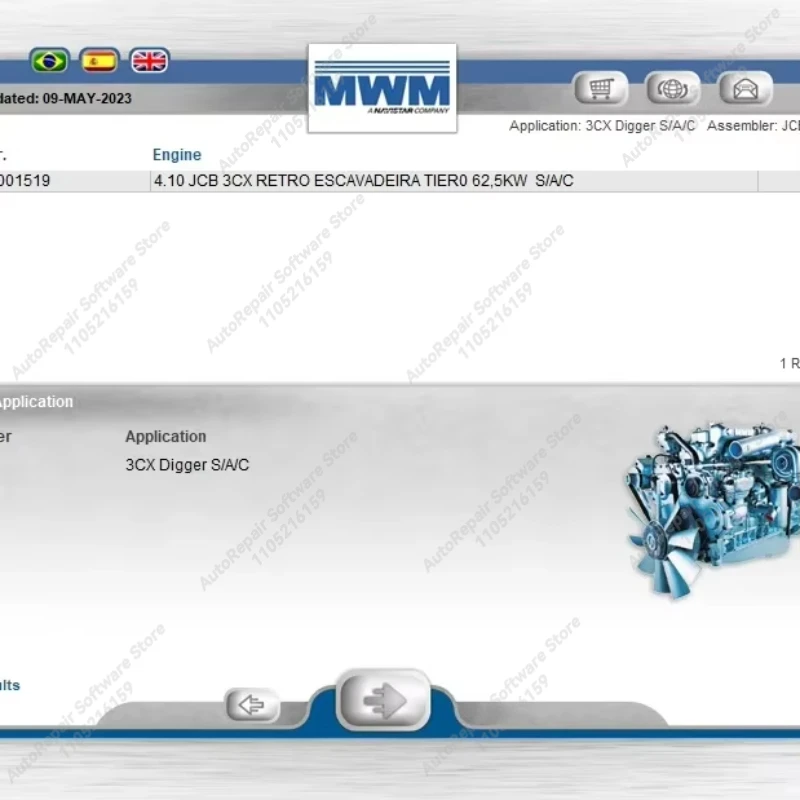 2023.10 لمحرك الديزل MWM EPC الأجزاء الإلكترونية كتالوج أداة إصلاح السيارات أدوات التشخيص