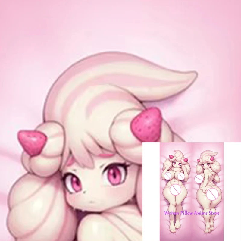 

Dakimakura Anime Pillow Cover Alcremie Double Sided Print Life-size Halloween Decoration
