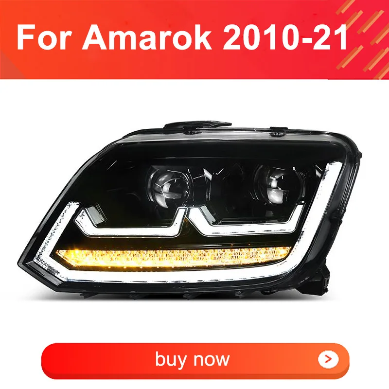 

Car Lights For Amarok 2010-2021 LED Headlights Assembly Plug and Play Upgrade with DRL Dynamic Signal Light Projector Headlights