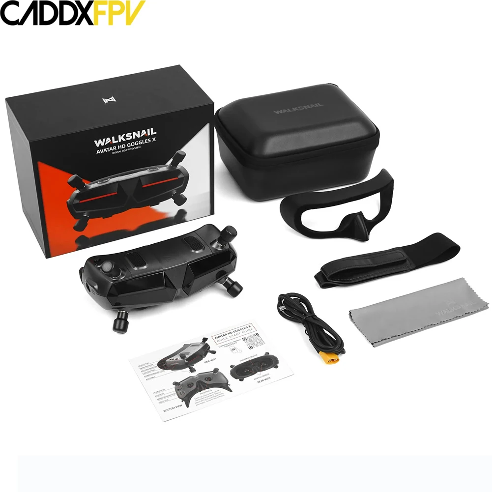 Caddx Walksnail Avatar HD Goggles X 7-26V1080P/100FPS FOV 50° HDMI AV IN Built-in Gyro Wi-Fi Module