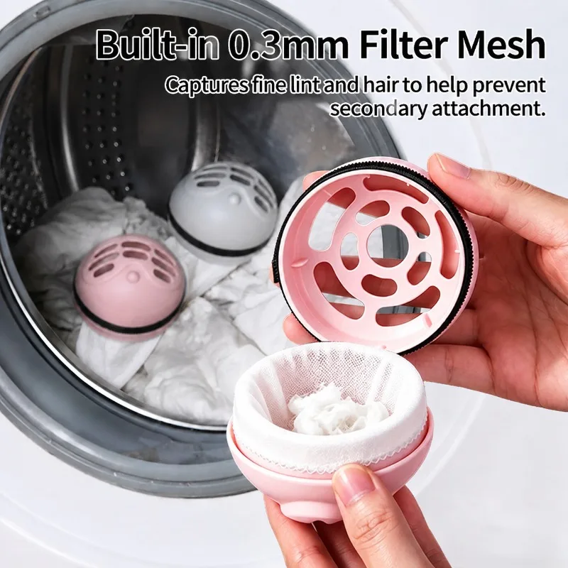Cute Floating Laundry Balls Washing Machine Accessory Trap Lint Pet Hair Floating Residues Prevent Garment Tangling Practical