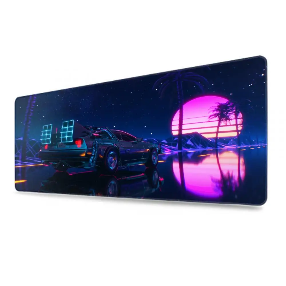 Back To The Future Large Mouse Pad 90x40cm Computer Mousepad Big Keyboard Mat Car Table Carpet Big Desk Mats Rubber Rugs