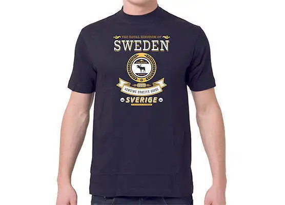 Sweden/Sverige T-Shirt - Medium/Navy