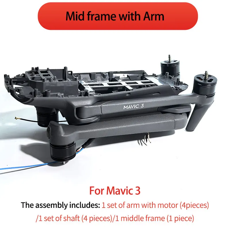 Replacement Landing Gear Set for DJI Mavic 3 Front Rear Arm with LED Cover - Quality Checked Drone Parts for Professional Repair