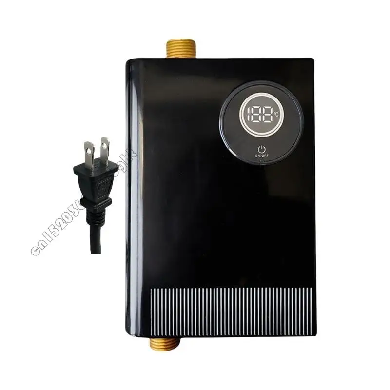 Tankless Hot Water System Stainless Steel Construction Electric Heater with LED Temperature Display For Small Spaces 4XFB