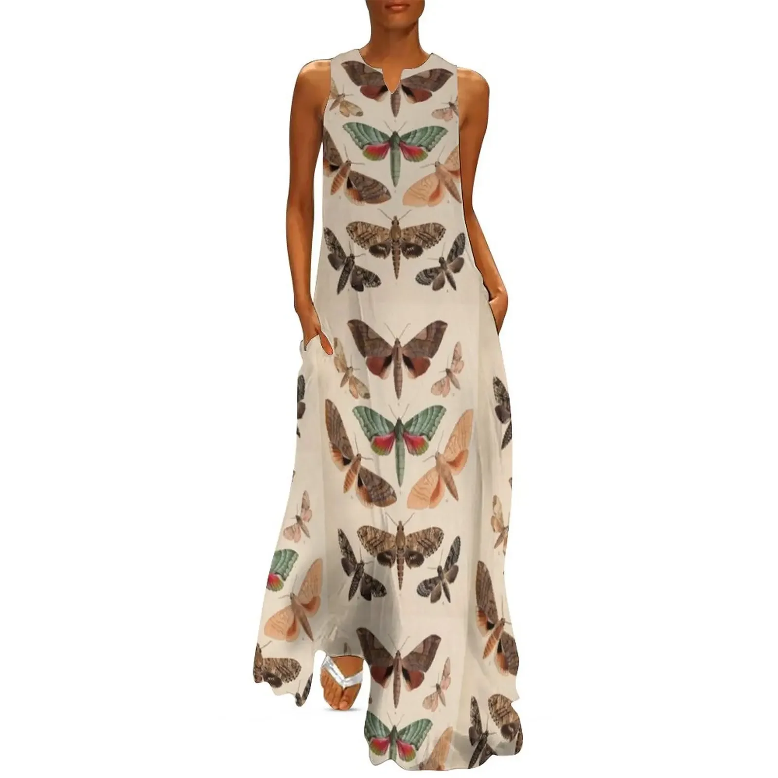 

Naturalist Moths Long Dress beach dress dresses for woman 2025 Prom gown prom dress 2025