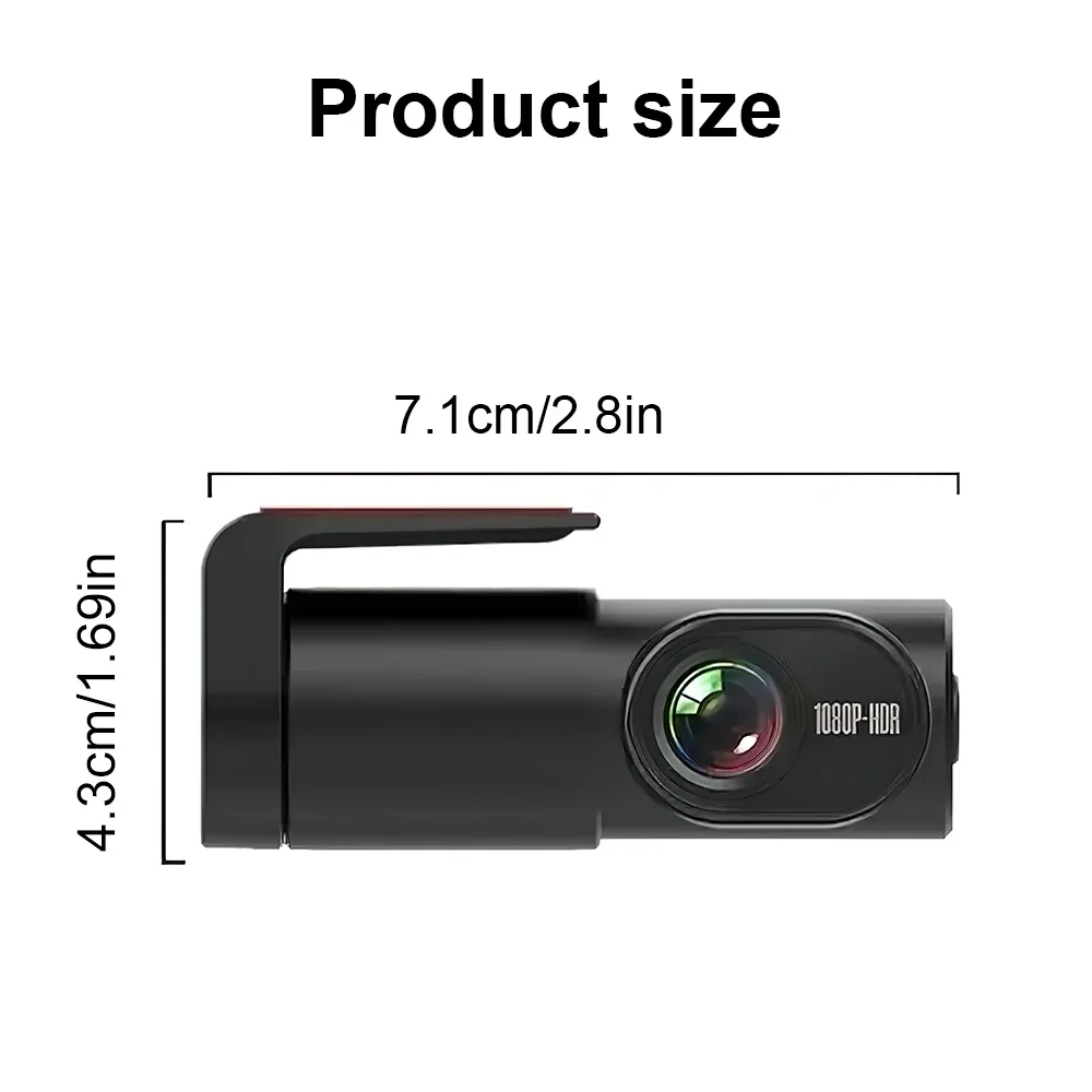 Dashcam mit Front- und Rückkamera 1080P, Mini HD Dashcam mit Nachtsicht und 170° ° Weitwinkel, Loop-Aufnahme für Auto, SUV – Detail 7