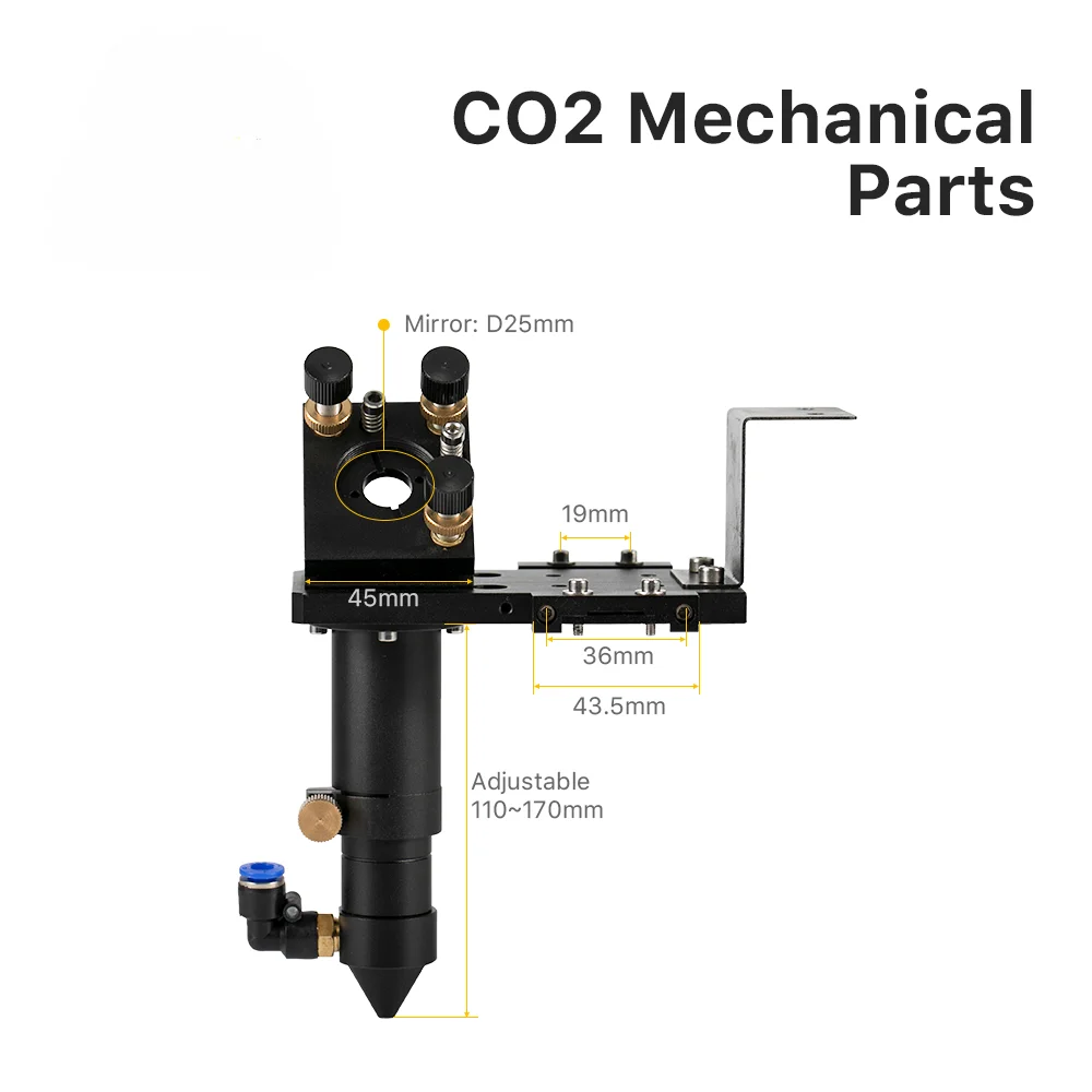 E Series CO2 Laser Mechanical Parts Metal Components for DIY CO2 Laser Engraving Cutting Machine