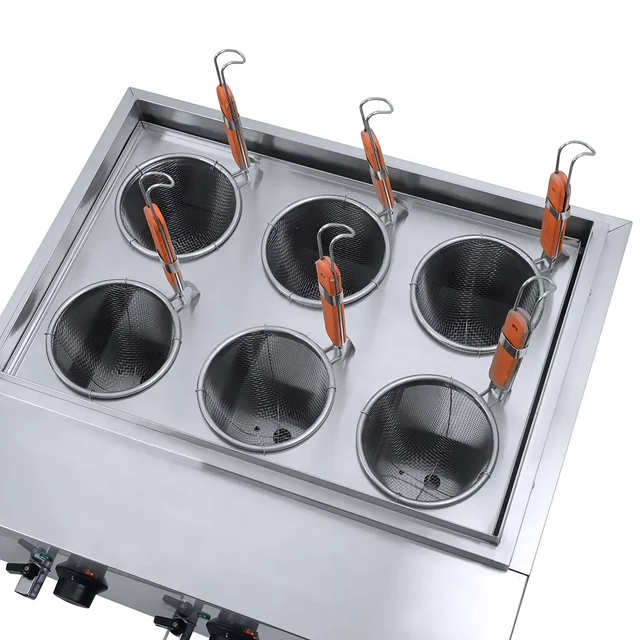 الجملة حار بيع الفولاذ المقاوم للصدأ عالية الكفاءة المعكرونة طباخ المعكرونة طباخ مع خزانة مناسبة للمطاعم والفنادق