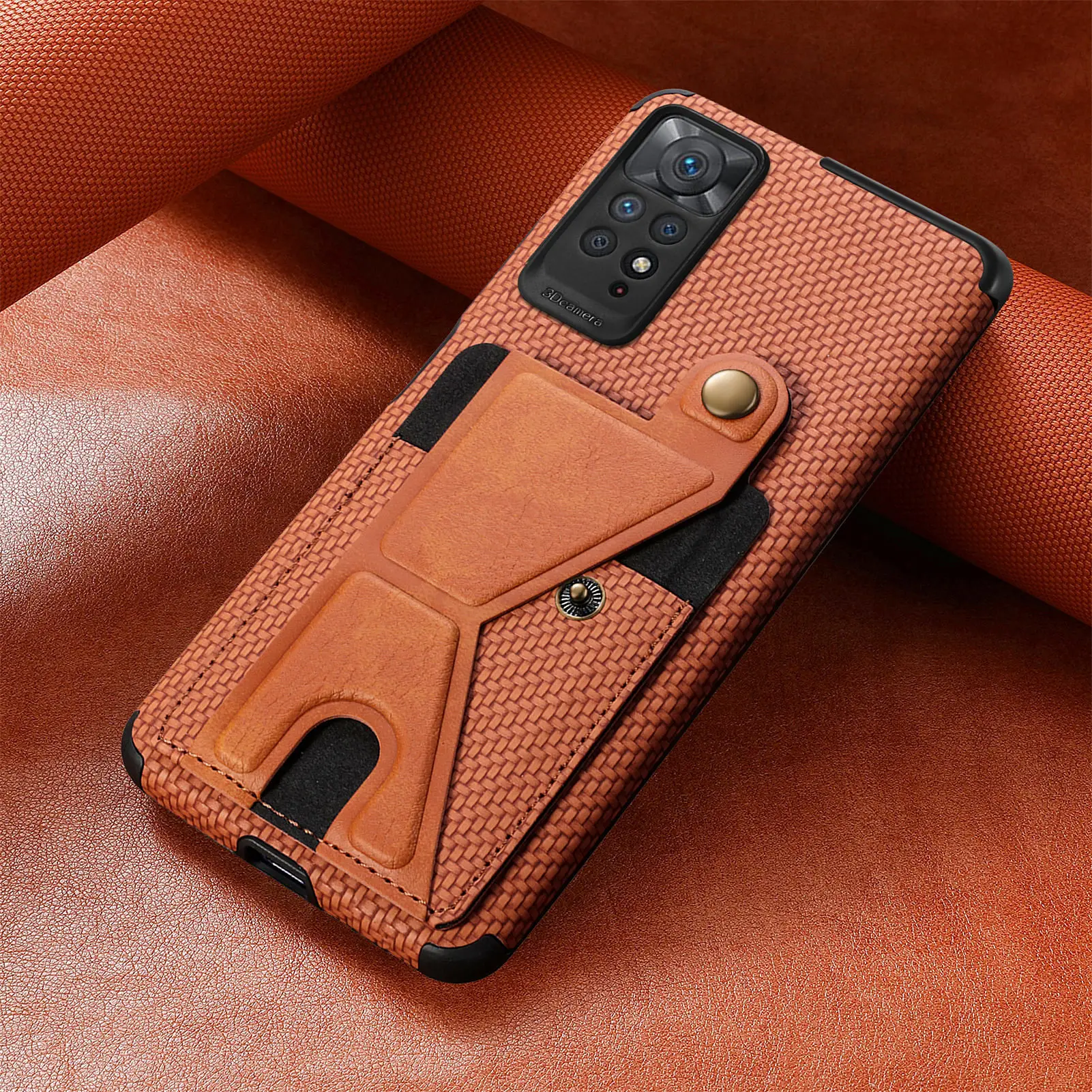 POCO X3 NFC F3 Carbon Fiber Leather Wallet Case for Redmi Note 10 10S 11 11S 8 8A 8T 9 9S 9A 9T Pro Card Holder Magnetic Cover