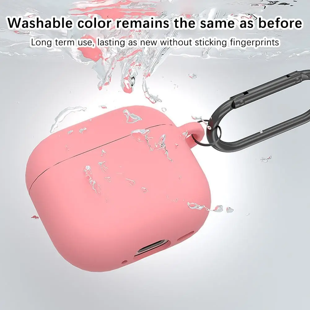 Per AirPods4 Custodia per auricolari Bluetooth con portachiavi Custodia protettiva in silicone antiurto per AirPods 4th Air pods4 Case