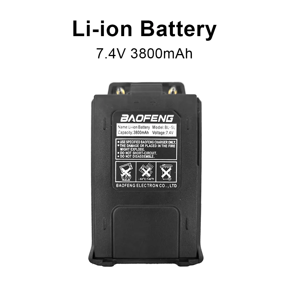 Baofeng Type-c BL-5L 3800mAh 7.4V Extended Li-Ion short Battery for BAOFENG UV-5R  UV-5RX3 UV-5RA UV-5RD UV-5RE UV5RA+ UV5RC