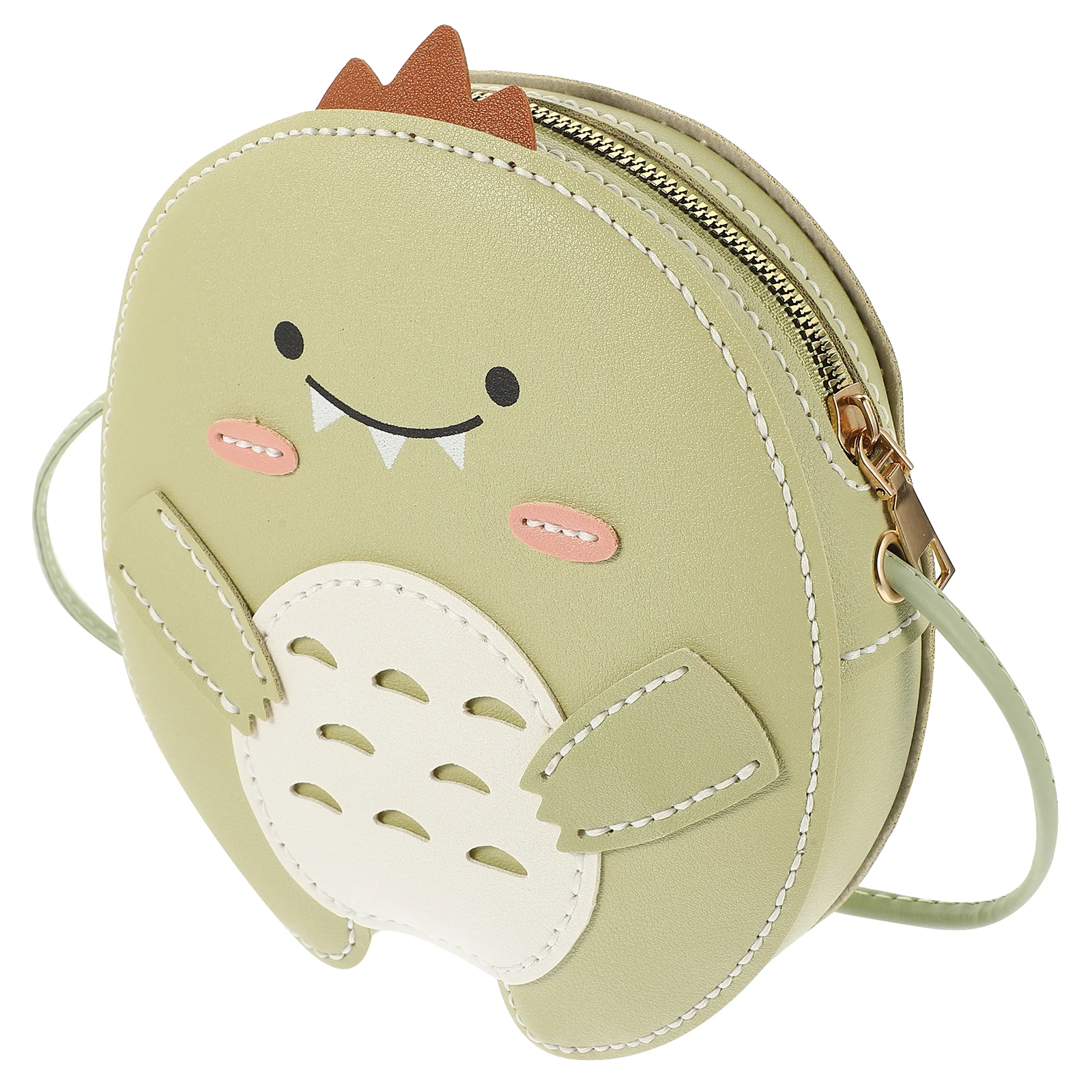 

1 Set Handmade Diy Bag Making Material Pink Dinosaur Design Premium Pu Leather Kit For Craft Activity