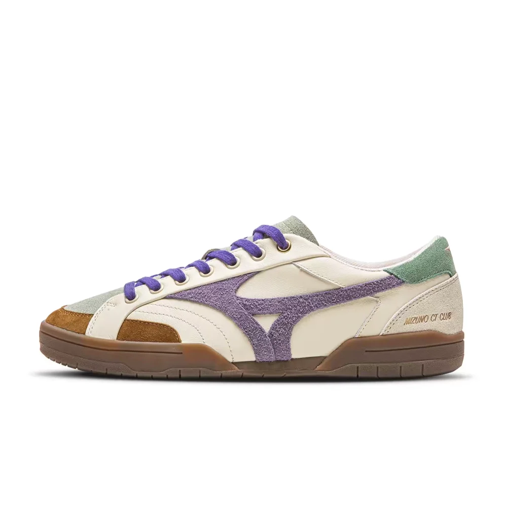 Mizuno CT CLUB Unisex Low-Top Sneaker  Mushroom Purple, Vintage Color-Blocked, Slip-Resistant & Abrasion-Resistant D1GH261007