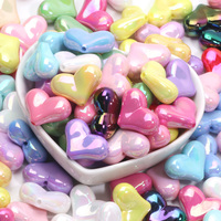 20Pcs Colored Peach Shaped Beads 12x17mm Acrylic Beads Are Used To Make Handmade DIY Bracelets Necklaces Jewelry Suppliers
