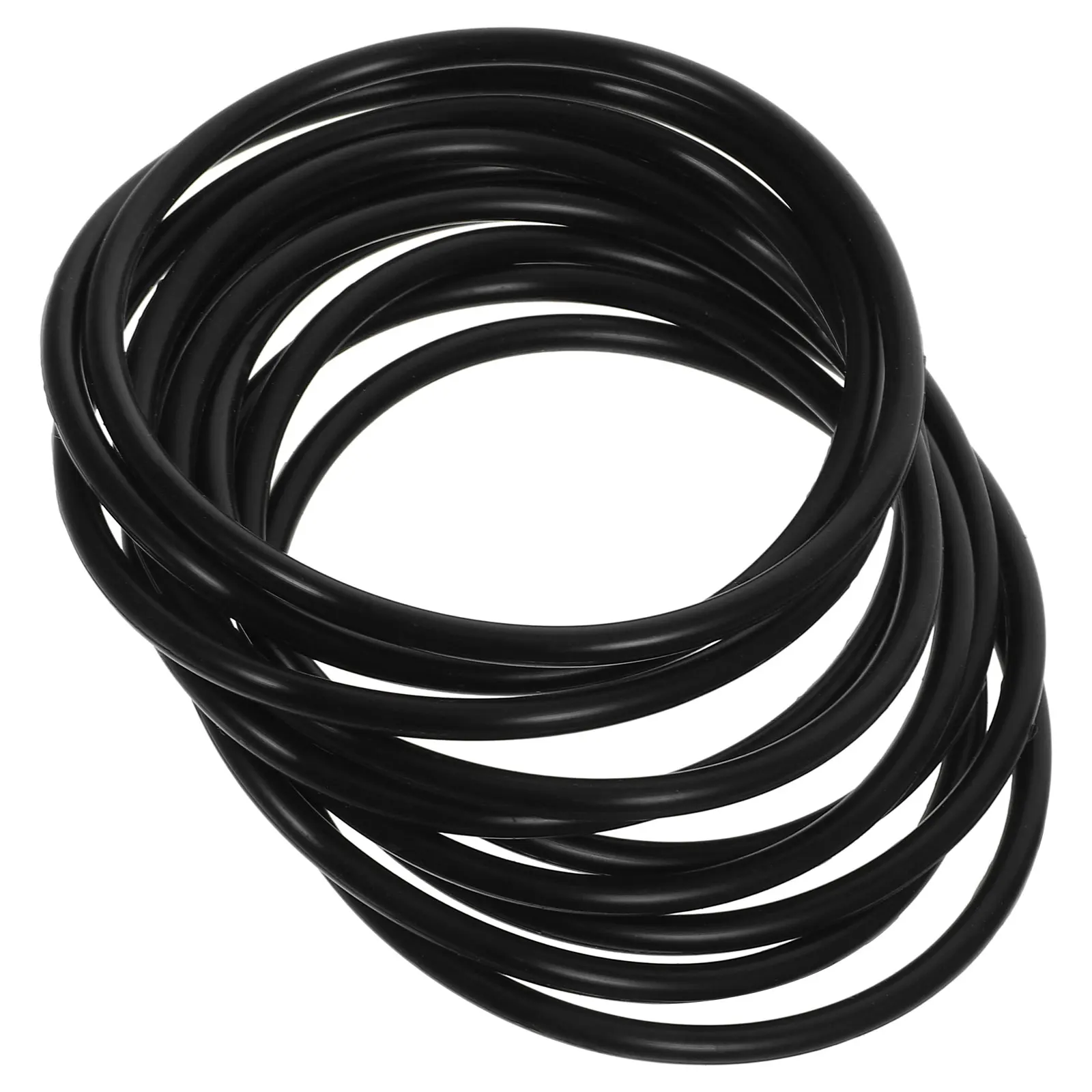 

10 Pcs 3mm Black Silicone Bracelets Elastic Wristbands Party Bridal Hair Ropes Reusable Decorative Straps Colored Bands