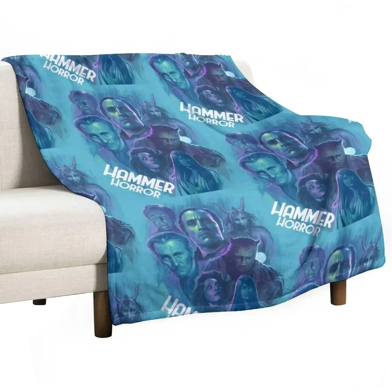 

Hammer Horror Montage Throw Blanket Shaggy warm for winter Blankets