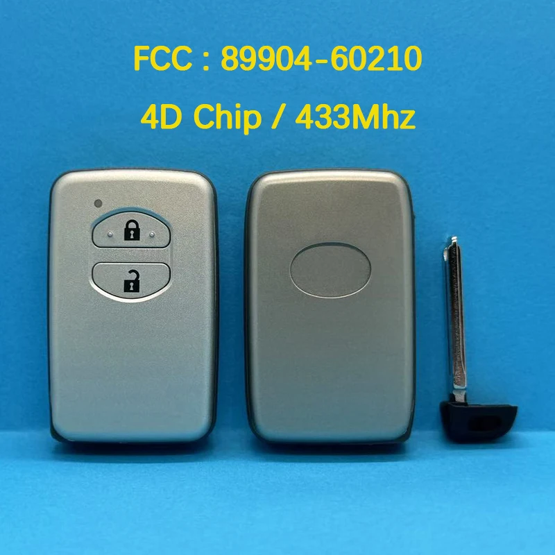 CN007175 Aftermarket 2 Button Smart Remote Keyless Go 4D-67 Chip 433Mhz FCC 89904-60210 For Toyota Land Cruiser 2007+