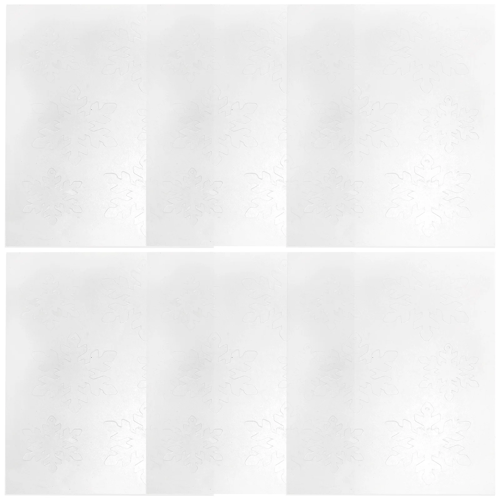 

6Pcs Heat Shrink Snowflake Accessories Cuttable Durable Sheets DIY Handicraft Making Supply Creative Shrinkable Film for Brooch