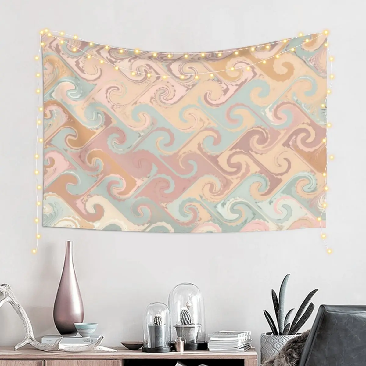 

S-shape earth-tones pattern design Tapestry Wall Decor Wall Tapestries Tapete For The Wall Tapestry