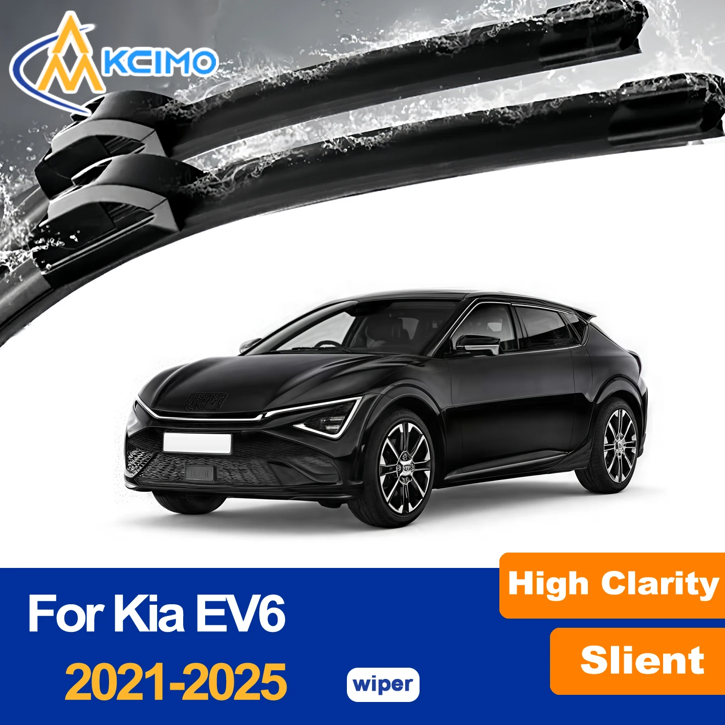 

Front Windshield Wiper Blades For Kia EV6 2021-2025 Quiet Streak-Free​ Exact Fit, Easy Clip-On Installation