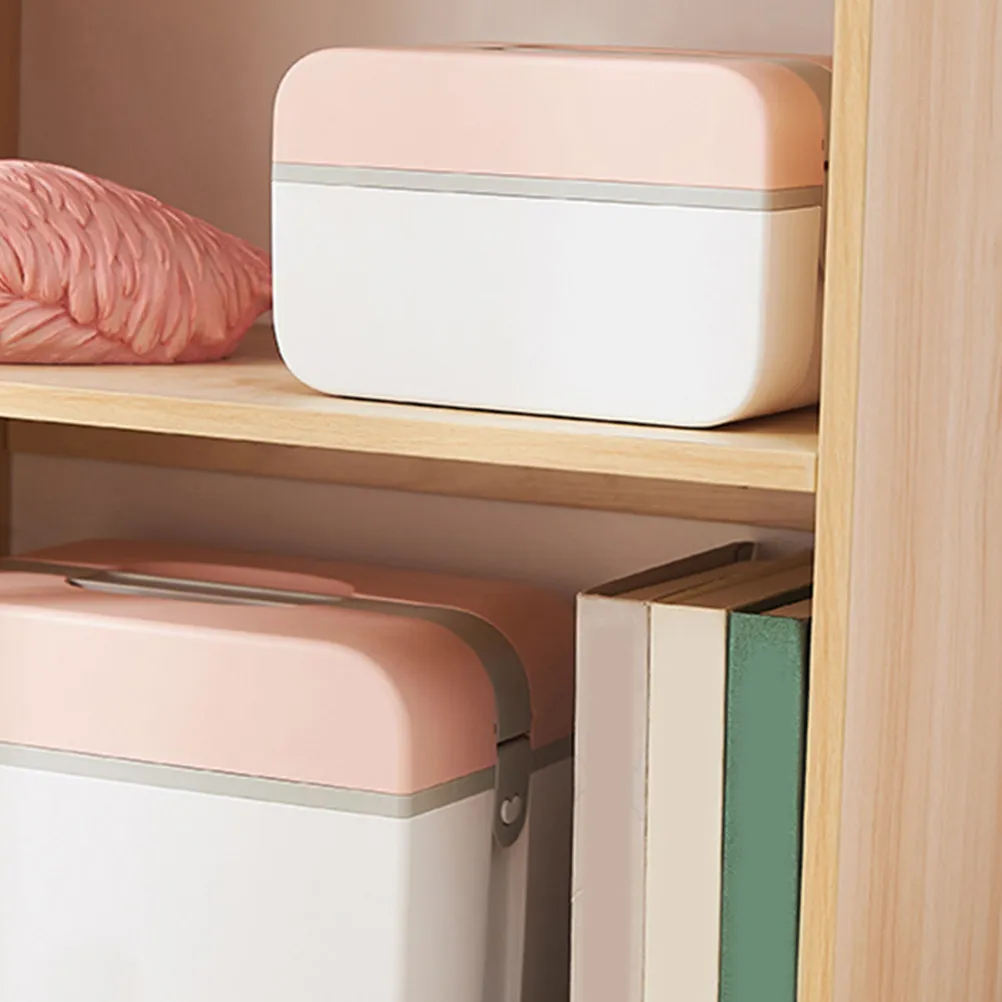 

Plastic First Aid Kit Multi-Layer Medicine Storage Box For Home Office Outdoor Emergency Use Portable Medical Case Pink