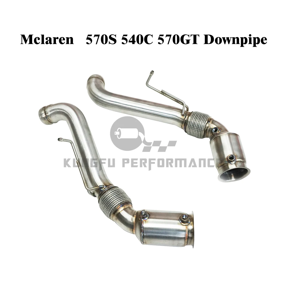 KUNGFU PERFORMANCE SS304 Catless Competition Mcla ren  Downpipe For 650S 675LT 540C 570GT 570S 3.8L V8